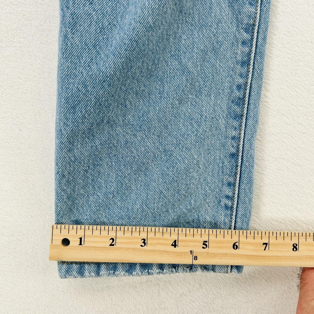 Levi's 501 Jeans Womens 24x28 Light Blue Distressed Ripped Button Fly Denim - Picture 4 of 16